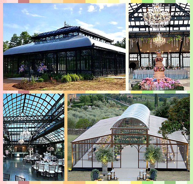 Victorian greenhouse wedding, steel frame wedding greenhouse,  tempered glass panels,Elegant and Ethereal: Real Steel Greenhouse Wedding Inspiration
